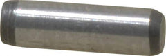 Made in USA - 3/32" Diam x 5/16" Pin Length 416 Stainless Steel Precision Dowel Pin - Passivated Finish, C 36-42 Hardness, 2 Beveled End - Exact Tool & Supply