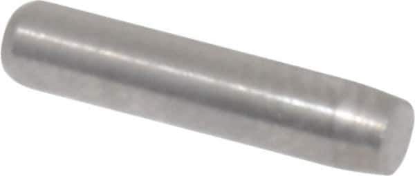 Made in USA - 3/32" Diam x 7/16" Pin Length 416 Stainless Steel Precision Dowel Pin - Passivated Finish, C 36-42 Hardness, 2 Beveled End - Exact Tool & Supply
