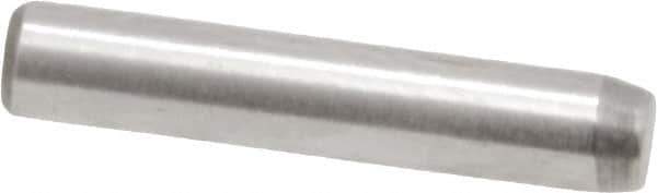 Made in USA - 3/32" Diam x 1/2" Pin Length 416 Stainless Steel Precision Dowel Pin - Passivated Finish, C 36-42 Hardness, 2 Beveled End - Exact Tool & Supply