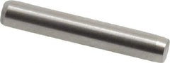 Made in USA - 3/32" Diam x 9/16" Pin Length 416 Stainless Steel Precision Dowel Pin - Passivated Finish, C 36-42 Hardness, 2 Beveled End - Exact Tool & Supply