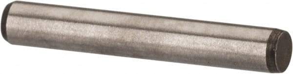 Made in USA - 3/32" Diam x 5/8" Pin Length 416 Stainless Steel Precision Dowel Pin - Passivated Finish, C 36-42 Hardness, 2 Beveled End - Exact Tool & Supply