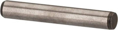 Made in USA - 3/32" Diam x 5/8" Pin Length 416 Stainless Steel Precision Dowel Pin - Passivated Finish, C 36-42 Hardness, 2 Beveled End - Exact Tool & Supply