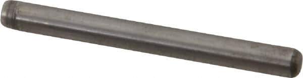 Made in USA - 1/8" Diam x 1-1/4" Pin Length 416 Stainless Steel Precision Dowel Pin - Passivated Finish, C 36-42 Hardness, 2 Beveled End - Exact Tool & Supply