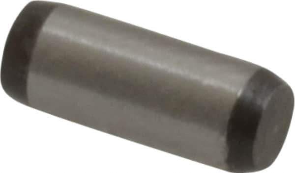 Made in USA - 1/8" Diam x 5/16" Pin Length 416 Stainless Steel Precision Dowel Pin - Passivated Finish, C 36-42 Hardness, 2 Beveled End - Exact Tool & Supply
