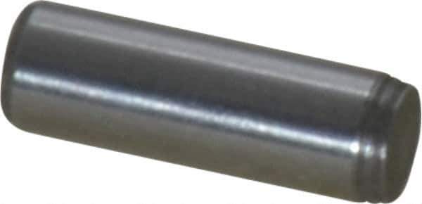 Made in USA - 1/8" Diam x 3/8" Pin Length 416 Stainless Steel Precision Dowel Pin - Passivated Finish, C 36-42 Hardness, 2 Beveled End - Exact Tool & Supply