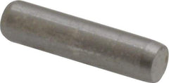Made in USA - 1/8" Diam x 1/2" Pin Length 416 Stainless Steel Precision Dowel Pin - Passivated Finish, C 36-42 Hardness, 2 Beveled End - Exact Tool & Supply