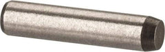 Made in USA - 1/8" Diam x 9/16" Pin Length 416 Stainless Steel Precision Dowel Pin - Passivated Finish, C 36-42 Hardness, 2 Beveled End - Exact Tool & Supply