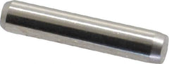 Made in USA - 1/8" Diam x 5/8" Pin Length 416 Stainless Steel Precision Dowel Pin - Passivated Finish, C 36-42 Hardness, 2 Beveled End - Exact Tool & Supply