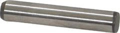 Made in USA - 3/16" Diam x 1" Pin Length 416 Stainless Steel Precision Dowel Pin - Passivated Finish, C 36-42 Hardness, 2 Beveled End - Exact Tool & Supply