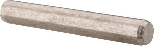 Made in USA - 3/16" Diam x 1-1/4" Pin Length 416 Stainless Steel Precision Dowel Pin - Passivated Finish, C 36-42 Hardness, 2 Beveled End - Exact Tool & Supply