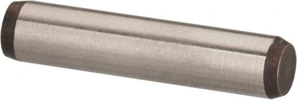 Made in USA - 3/16" Diam x 7/8" Pin Length 416 Stainless Steel Precision Dowel Pin - Passivated Finish, C 36-42 Hardness, 2 Beveled End - Exact Tool & Supply