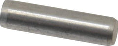 Made in USA - 1/4" Diam x 1" Pin Length 416 Stainless Steel Precision Dowel Pin - Passivated Finish, C 36-42 Hardness, 2 Beveled End - Exact Tool & Supply