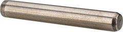 Made in USA - 1/4" Diam x 1-3/4" Pin Length 416 Stainless Steel Precision Dowel Pin - Passivated Finish, C 36-42 Hardness, 2 Beveled End - Exact Tool & Supply