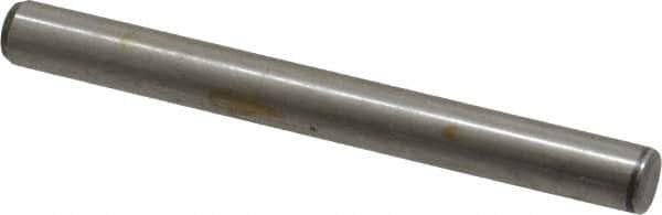 Made in USA - 1/4" Diam x 2-1/2" Pin Length 416 Stainless Steel Precision Dowel Pin - Passivated Finish, C 36-42 Hardness, 2 Beveled End - Exact Tool & Supply