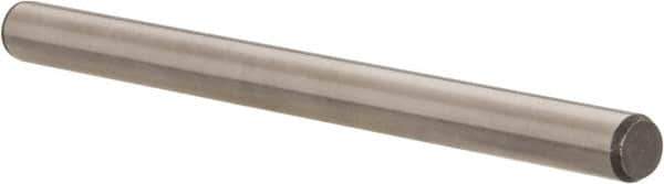 Made in USA - 1/4" Diam x 3-1/2" Pin Length 416 Stainless Steel Precision Dowel Pin - Passivated Finish, C 36-42 Hardness, 2 Beveled End - Exact Tool & Supply
