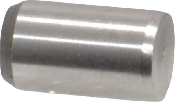 Made in USA - 1/4" Diam x 7/16" Pin Length 416 Stainless Steel Precision Dowel Pin - Passivated Finish, C 36-42 Hardness, 2 Beveled End - Exact Tool & Supply