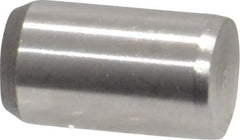 Made in USA - 1/4" Diam x 7/16" Pin Length 416 Stainless Steel Precision Dowel Pin - Passivated Finish, C 36-42 Hardness, 2 Beveled End - Exact Tool & Supply