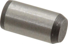 Made in USA - 1/4" Diam x 1/2" Pin Length 416 Stainless Steel Precision Dowel Pin - Passivated Finish, C 36-42 Hardness, 2 Beveled End - Exact Tool & Supply