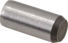 Made in USA - 1/4" Diam x 9/16" Pin Length 416 Stainless Steel Precision Dowel Pin - Passivated Finish, C 36-42 Hardness, 2 Beveled End - Exact Tool & Supply