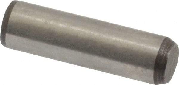 Made in USA - 1/4" Diam x 7/8" Pin Length 416 Stainless Steel Precision Dowel Pin - Passivated Finish, C 36-42 Hardness, 2 Beveled End - Exact Tool & Supply
