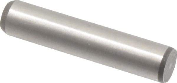 Made in USA - 5/16" Diam x 1-1/2" Pin Length 416 Stainless Steel Precision Dowel Pin - Passivated Finish, C 36-42 Hardness, 2 Beveled End - Exact Tool & Supply
