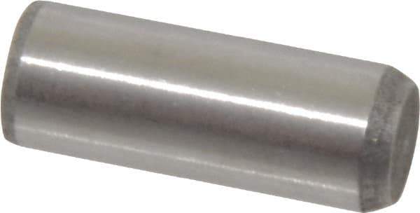 Made in USA - 3/8" Diam x 1" Pin Length 416 Stainless Steel Precision Dowel Pin - Passivated Finish, C 36-42 Hardness, 2 Beveled End - Exact Tool & Supply