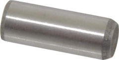 Made in USA - 3/8" Diam x 1" Pin Length 416 Stainless Steel Precision Dowel Pin - Passivated Finish, C 36-42 Hardness, 2 Beveled End - Exact Tool & Supply