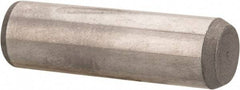 Made in USA - 3/8" Diam x 1-1/4" Pin Length 416 Stainless Steel Precision Dowel Pin - Passivated Finish, C 36-42 Hardness, 2 Beveled End - Exact Tool & Supply