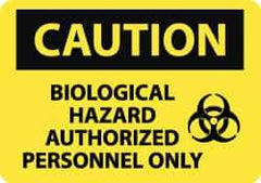 NMC - "Caution - Be Sure Cylinder Is Properly Supported and Capped", 10" Long x 14" Wide, Rigid Plastic Safety Sign - Rectangle, 0.05" Thick, Use for Accident Prevention - Exact Tool & Supply