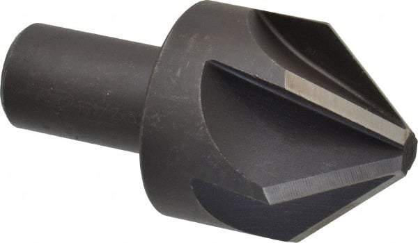 Keo - 1-1/2" Head Diam, 3/4" Shank Diam, 6 Flute 82° High Speed Steel Countersink - Bright Finish, 2-7/8" OAL, Single End, Straight Shank, Right Hand Cut - Exact Tool & Supply