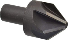 Keo - 1-1/2" Head Diam, 3/4" Shank Diam, 6 Flute 82° High Speed Steel Countersink - Bright Finish, 2-7/8" OAL, Single End, Straight Shank, Right Hand Cut - Exact Tool & Supply