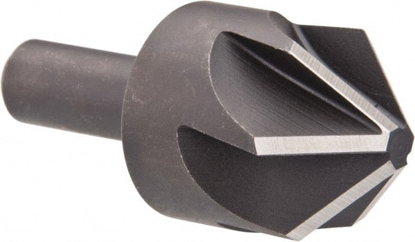 Keo - 1-1/4" Head Diam, 1/2" Shank Diam, 6 Flute 90° High Speed Steel Countersink - Exact Tool & Supply