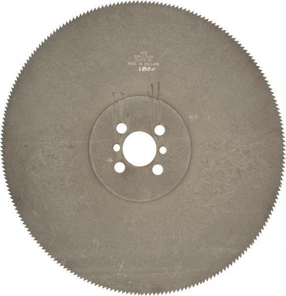 Kinkelder Saw - 350mm Blade Diam, 180 Teeth, High Speed Steel Cold Saw Blade - 40mm Arbor Hole Diam, 2.5mm Blade Thickness - Exact Tool & Supply