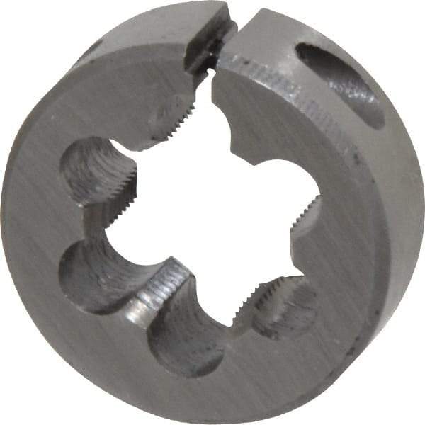 Interstate - 1/2-32 UNS Thread, 1" Outside Diam High Speed Steel Round Die - Right Hand Thread, Adjustable - Exact Tool & Supply