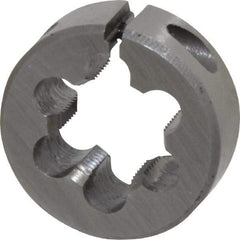Interstate - 1/2-32 UNS Thread, 1" Outside Diam High Speed Steel Round Die - Right Hand Thread, Adjustable - Exact Tool & Supply