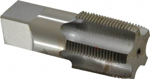 Hertel - 1-1/4 - 11-1/2 NPT Thread, 5 Flute Standard Pipe Tap - 4" OAL, Bright Finish, High Speed Steel - Exact Tool & Supply
