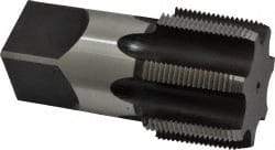 Hertel - 2 - 11-1/2 NPT Thread, 7 Flute Standard Pipe Tap - 4-1/2" OAL, Bright Finish, High Speed Steel - Exact Tool & Supply