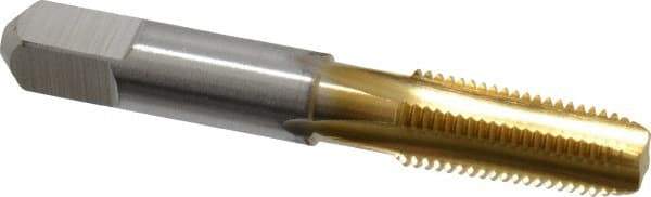 Hertel - 1/16-27 NPTF Thread, 4 Flute Standard Pipe Tap - 2-1/8" OAL, TiN Finish, High Speed Steel - Exact Tool & Supply