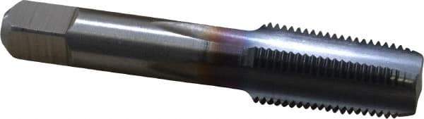 Hertel - 1/8-27 NPT Thread, 4 Flute Standard Pipe Tap - 2-1/8" OAL, TiCN Finish, High Speed Steel - Exact Tool & Supply