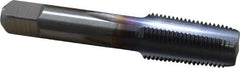 Hertel - 1/8-27 NPT Thread, 4 Flute Standard Pipe Tap - 2-1/8" OAL, TiCN Finish, High Speed Steel - Exact Tool & Supply