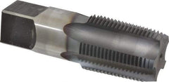 Hertel - 1 - 11-1/2 NPT Thread, 5 Flute Standard Pipe Tap - 3-3/4" OAL, TiCN Finish, High Speed Steel - Exact Tool & Supply