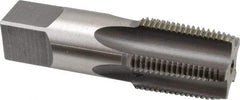 Hertel - 3/4-14" BSPT, 5 Flutes, Bottoming Chamfer, Bright Finish, High Speed Steel British Standard Pipe Tap - 1-3/8" Thread Length, 3-1/4" Overall Length - Exact Tool & Supply