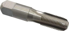 Hertel - 1/4-19" BSPF, 4 Flutes, Plug Chamfer, Bright Finish, High Speed Steel British Standard Pipe Tap - 1-1/16" Thread Length, 2-7/16" Overall Length - Exact Tool & Supply