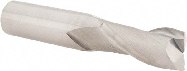 Hertel - 3/4", 1-1/2" LOC, 3/4" Shank Diam, 4" OAL, 2 Flute, Solid Carbide Square End Mill - Single End, Uncoated, Spiral Flute, 30° Helix, Centercutting, Right Hand Cut - Exact Tool & Supply