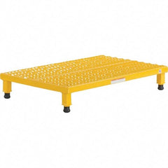 Vestil - 5" High x 24" Wide x 36" Deep, Yellow Step Stand - Steel, 500 Lb Capacity - Exact Tool & Supply