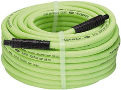 Legacy - 3/8" ID x 0.61" OD 100' Long Multipurpose Air Hose - MNPT x MNPT Ends, 300 Working psi, 140°, 1/4" Fitting, Green - Exact Tool & Supply
