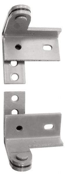 Stanley - 3" Long x 1-1/4" Wide x 0.2" Thick, Satin Chrome Finish Steel, Wardrobe Pivot Hinge - 0.322" Pin Diam, 5 Holes, 1-3/8 Min Door Thickness, 150 Lb Capacity, 3" Leaf Height - Exact Tool & Supply