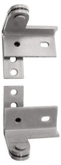 Stanley - 3" Long x 1-1/4" Wide x 0.2" Thick, Satin Chrome Finish Steel, Wardrobe Pivot Hinge - 0.322" Pin Diam, 5 Holes, 1-3/8 Min Door Thickness, 150 Lb Capacity, 3" Leaf Height - Exact Tool & Supply