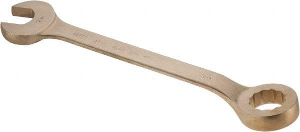 Ampco - 2-1/8" 12 Point Offset Combination Wrench - 15° Offset Angle, 22-3/4" OAL, Aluminum Bronze, Plain Finish - Exact Tool & Supply
