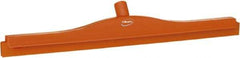 Vikan - 24" Rubber Blade Floor Squeegee - Double Edge, Orange, Plastic Holder - Exact Tool & Supply